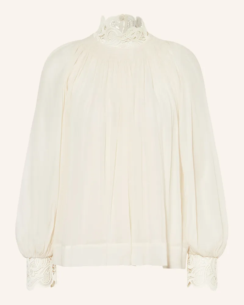 Reiss Blusenshirt Czara Mit Spitze weiss Creme