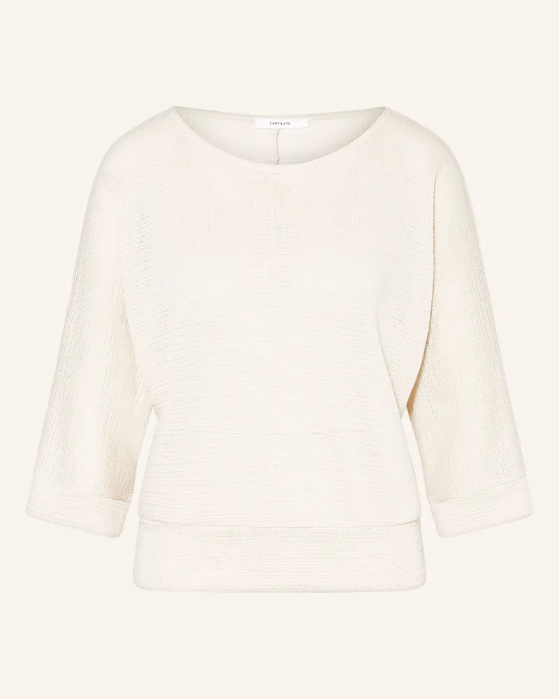 OPUS Pullover SOLLIKA mit 3/4-Arm Creme