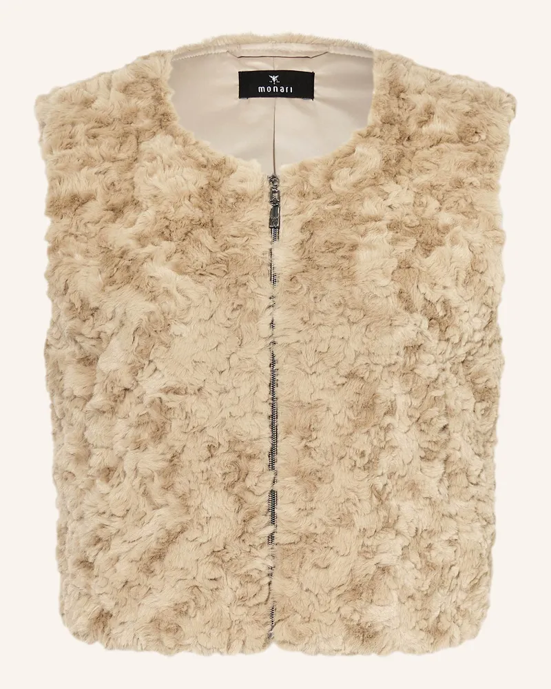 monari Kunstfell-Weste Beige
