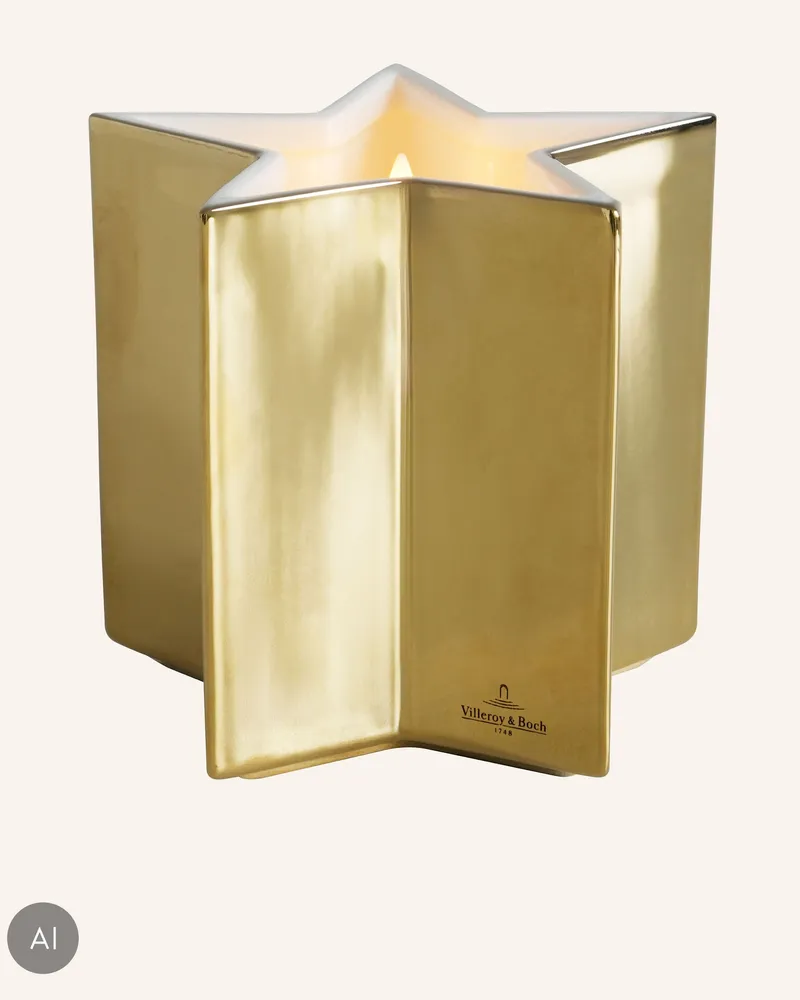 Villeroy & Boch Led Kerze Luzern L gold Gold