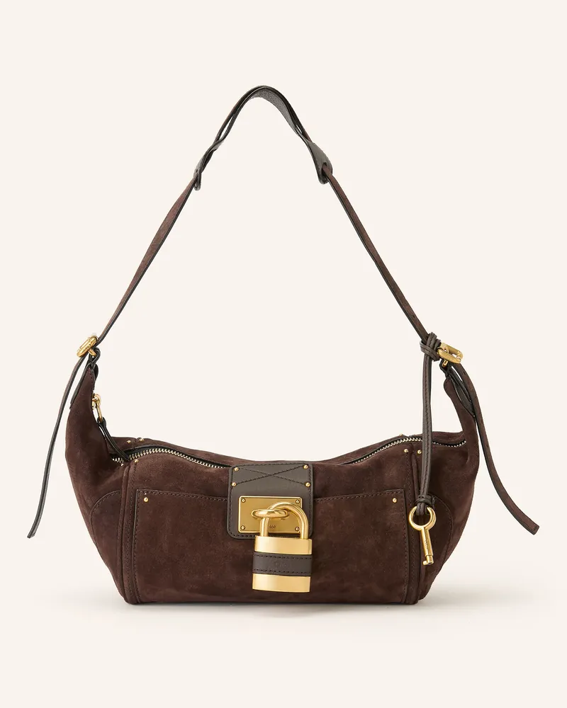 Chloé Handtasche Paddington Mit Nieten braun 24x