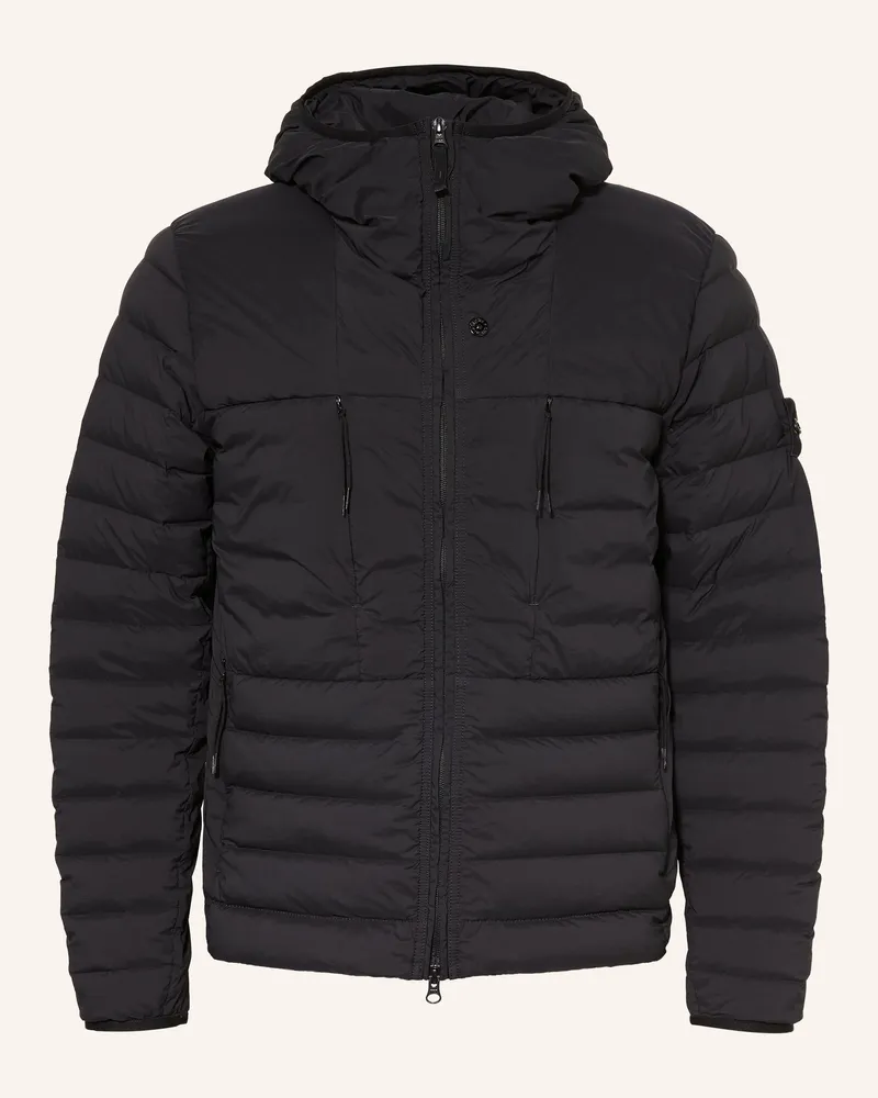 Stone Island Lightweight-Daunenjacke schwarz Schwarz