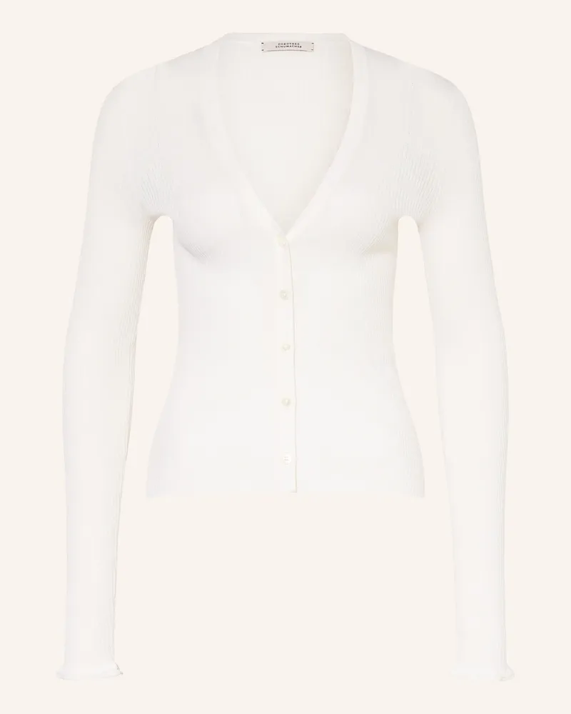 Dorothee Schumacher Strickjacke Refined Essentials weiss Creme