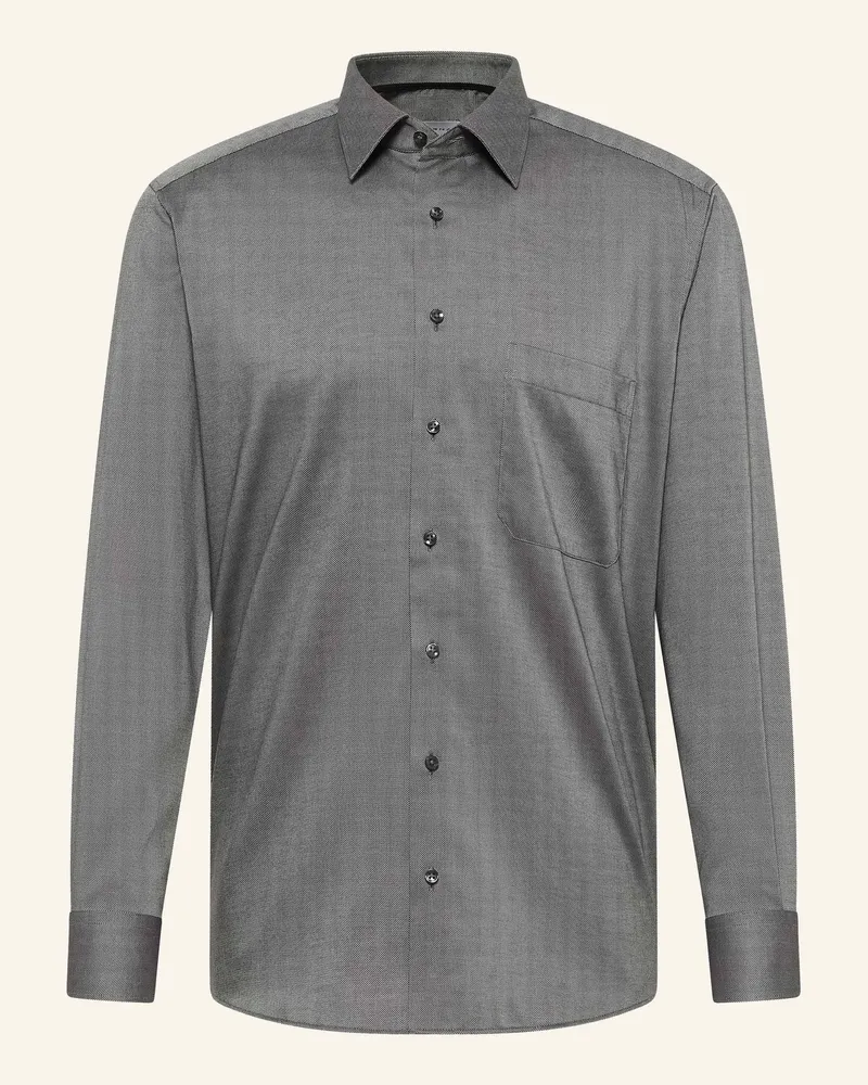 Eterna Piqué-Hemd Comfort Fit Grau