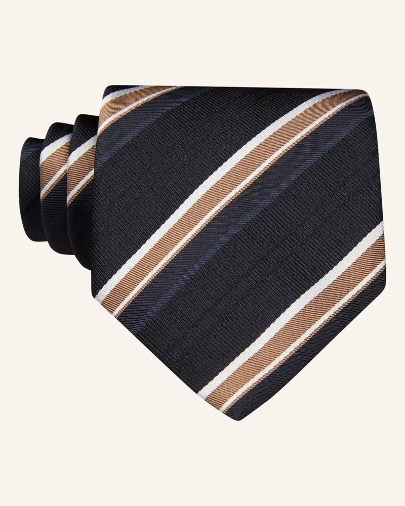 HUGO BOSS Krawatte schwarz Schwarz