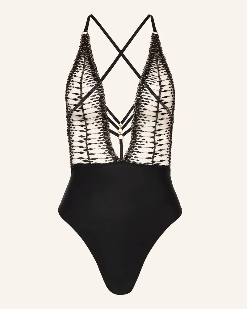 Aubade String-Body VOODOO KISS mit Glitzergarn Schwarz