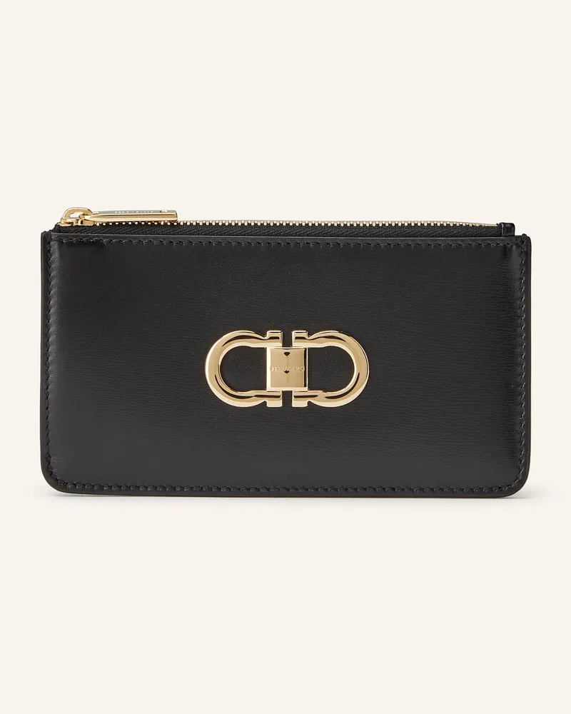 Ferragamo Kartenetui GANCINI Schwarz