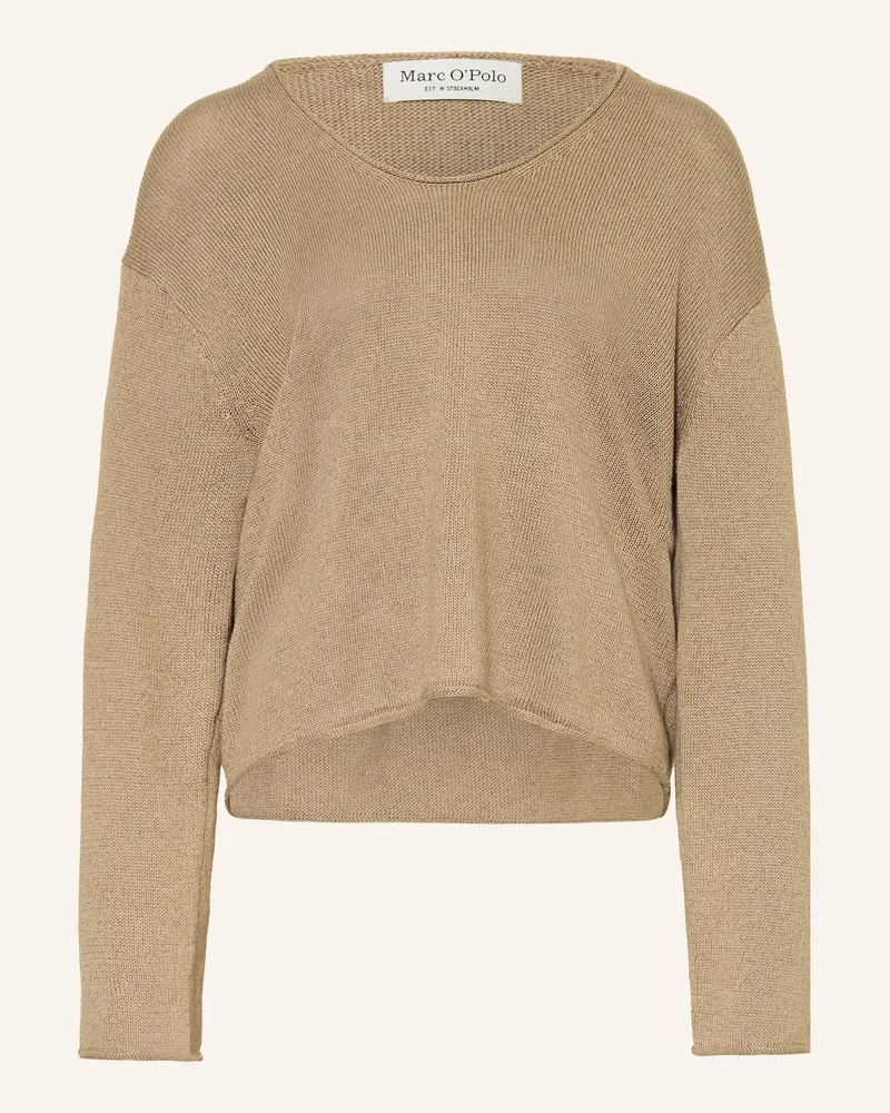 Marc O'Polo Pullover Mit Leinen beige Taupe