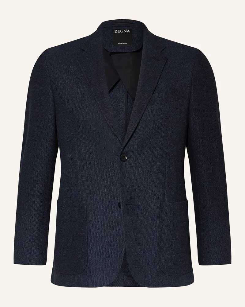 Ermenegildo Zegna Jerseysakko Regular Fit Dunkelblau