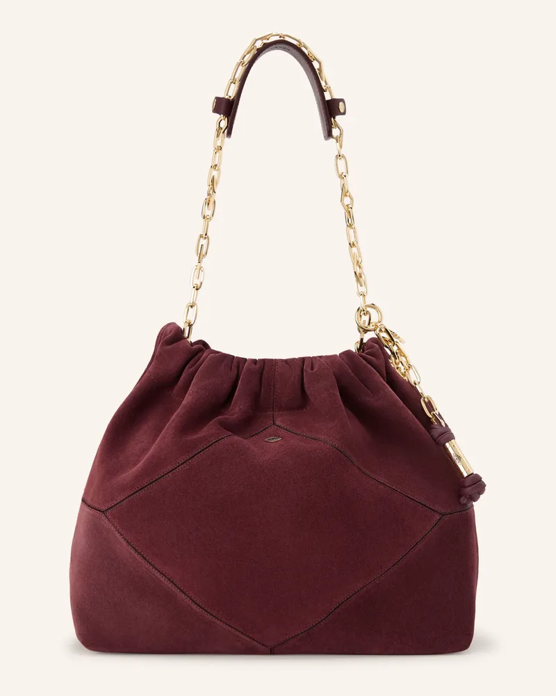 ba&sh Schultertasche June Medium rot Dunkelrot