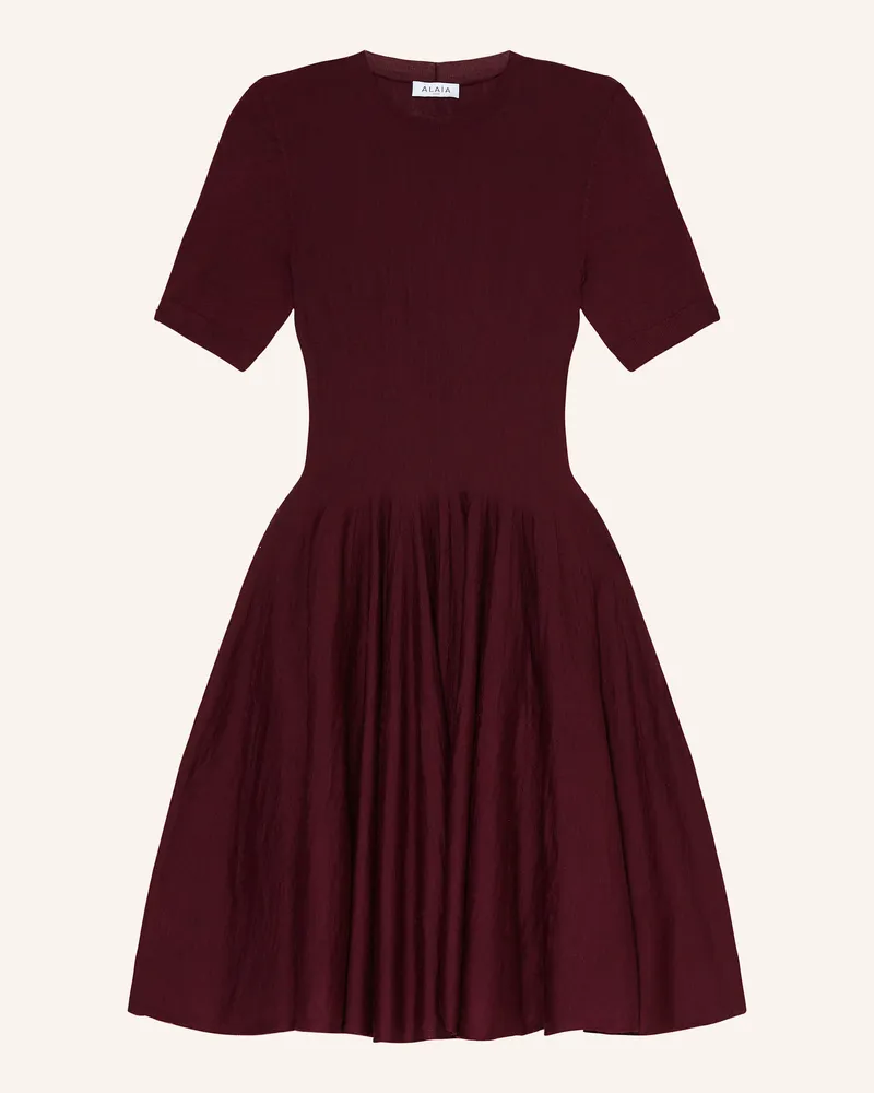 Alaïa Kleid Skater rot Dunkellila