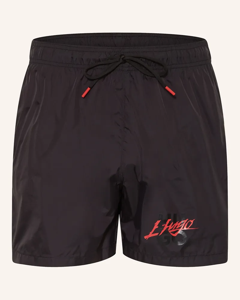 HUGO BOSS Badeshorts PAOL Schwarz
