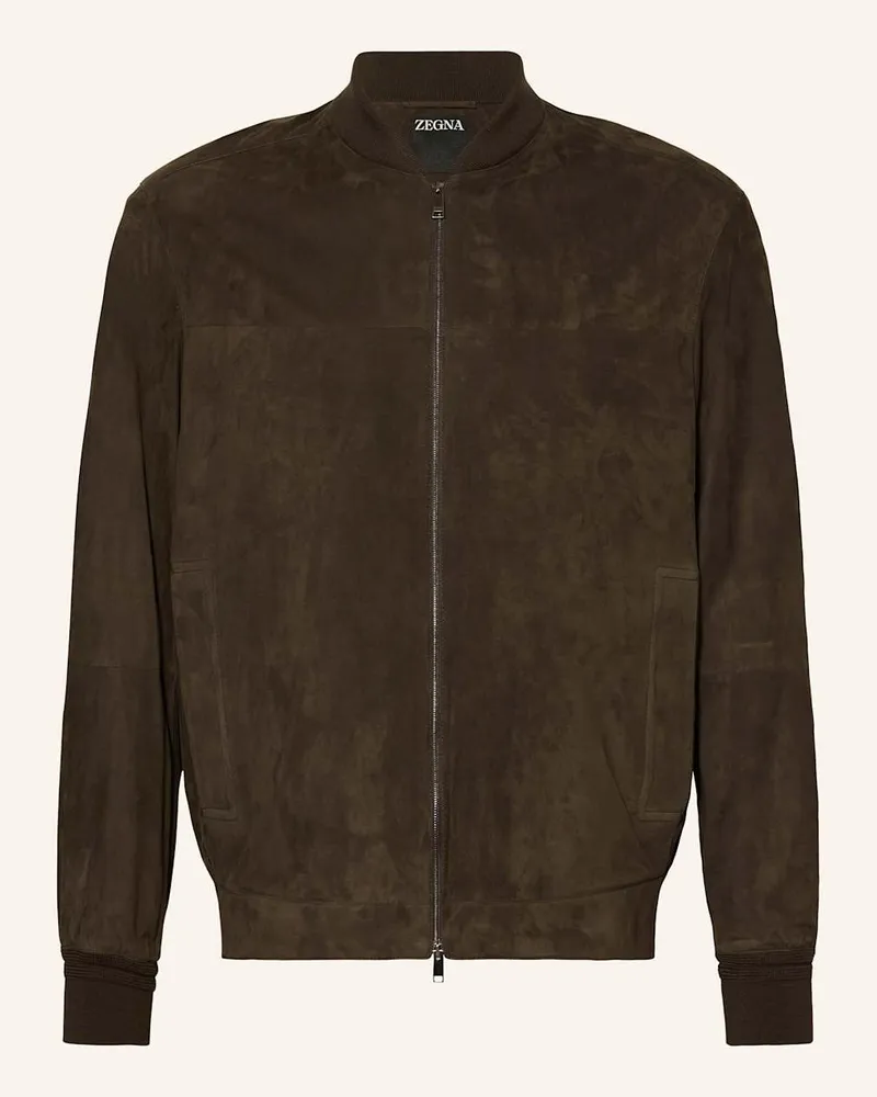 Ermenegildo Zegna Lederblouson Beige
