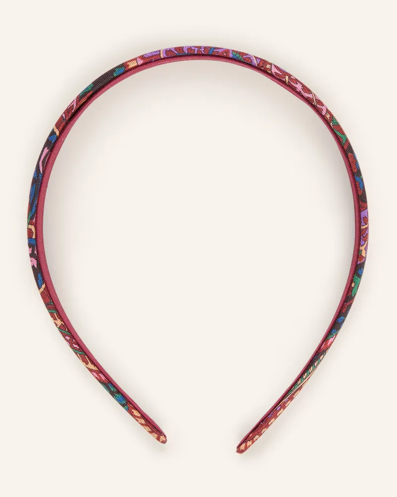 Etro Haarreif Mit Seide rot Dunkelrot