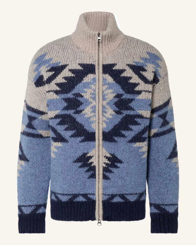 Gant Strickjacke Mit Alpaka blau Blau