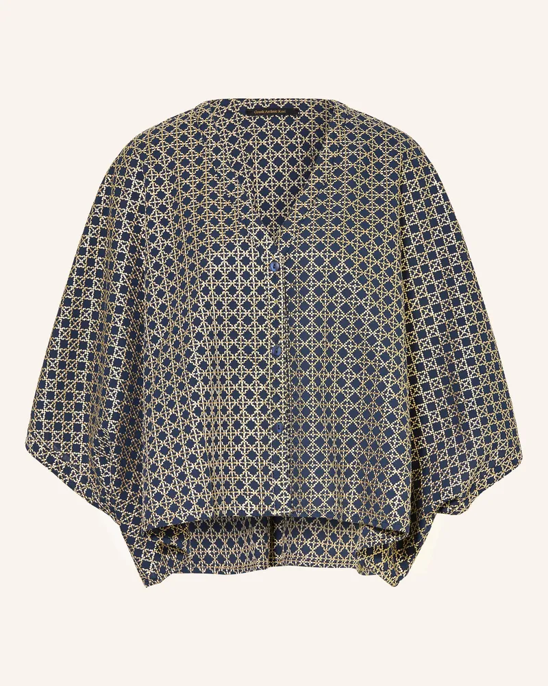 Greek Archaic Kori Bluse Mit 3/4-Arm blau Dunkelblau