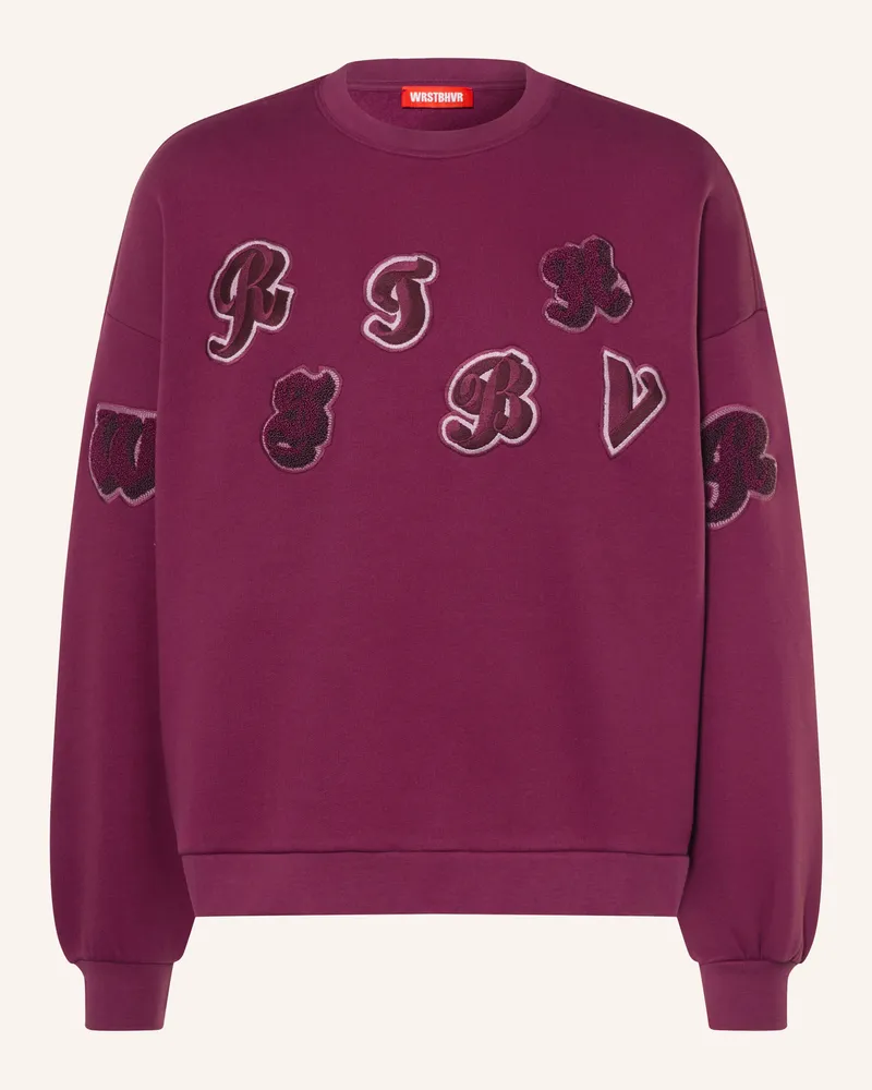 WRSTBHVR Sweatshirt Floyd v4 rot Dunkellila