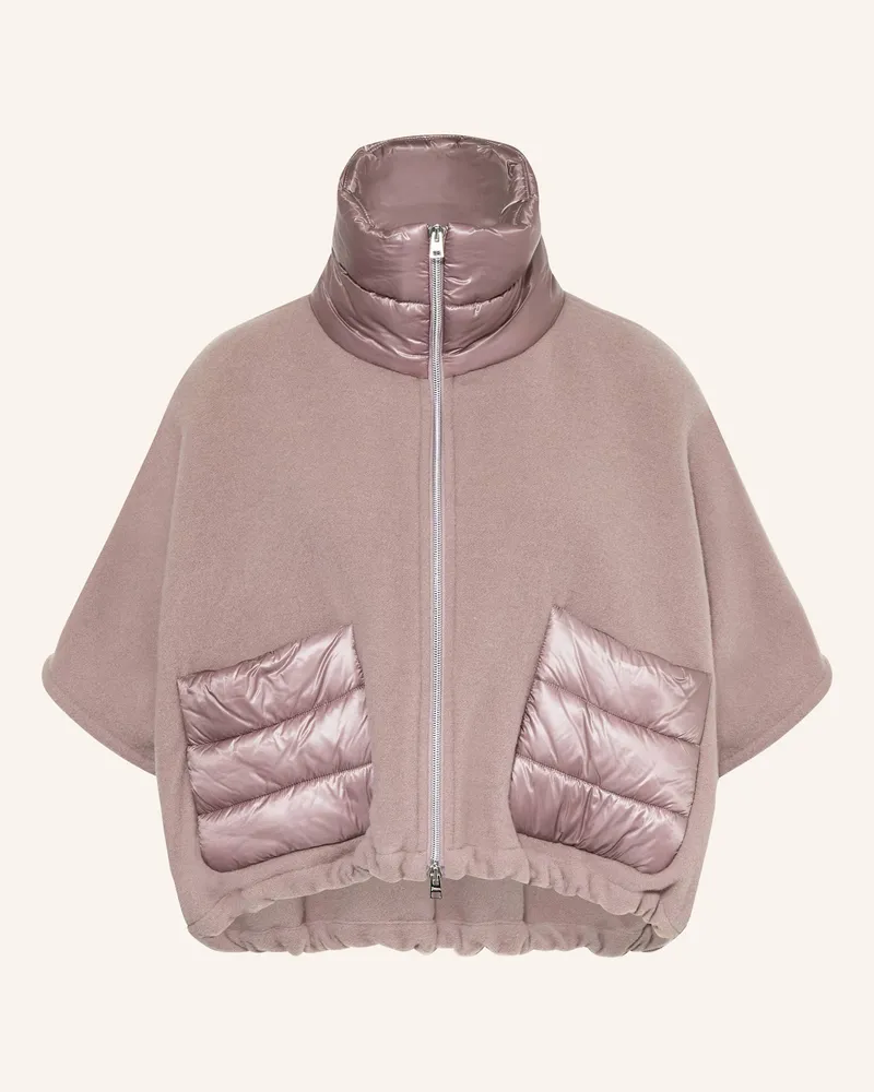 Herno Cape im Materialmix Altrosa