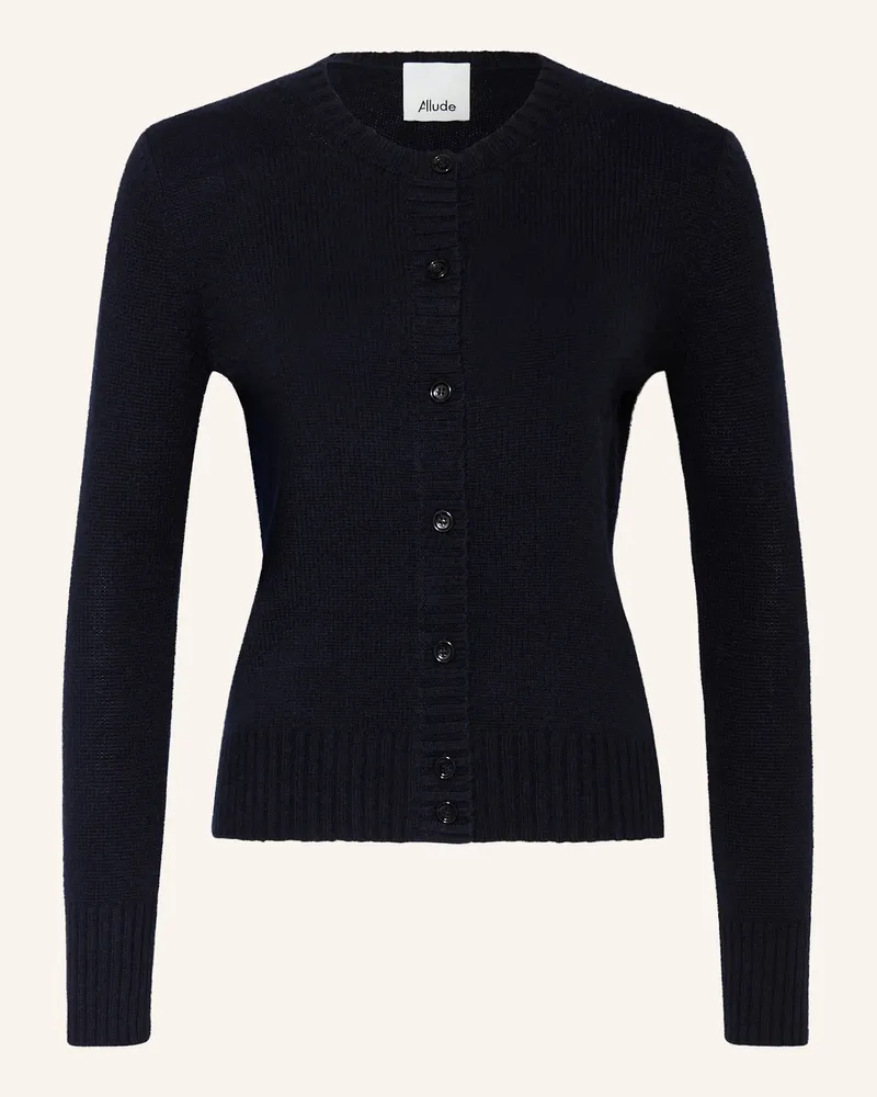 ALLUDE Strickjacke aus Cashmere Dunkelblau