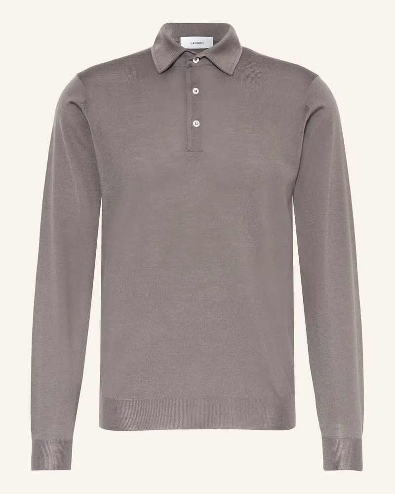 LARDINI Strick-Poloshirt Taupe