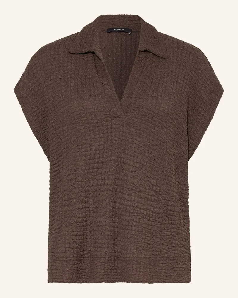 OPUS Blusenshirt Sipin braun Dunkelbraun