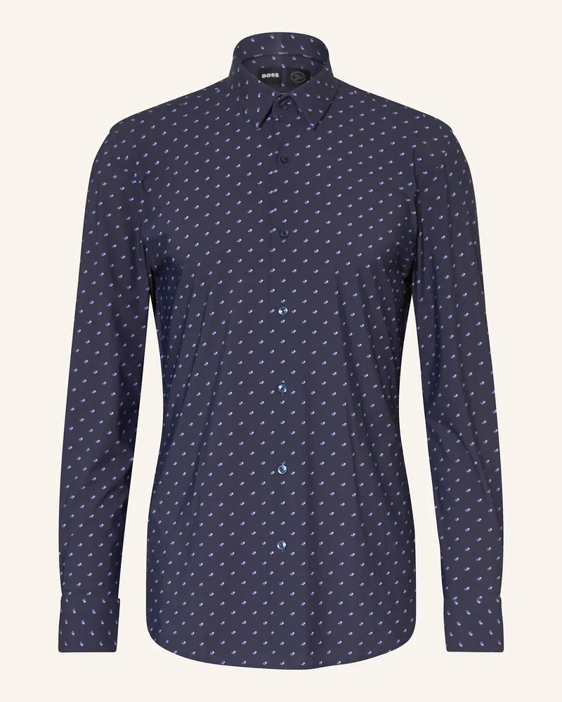 HUGO BOSS Hemd HANK PERFORMANCE Slim Fit Dunkelblau