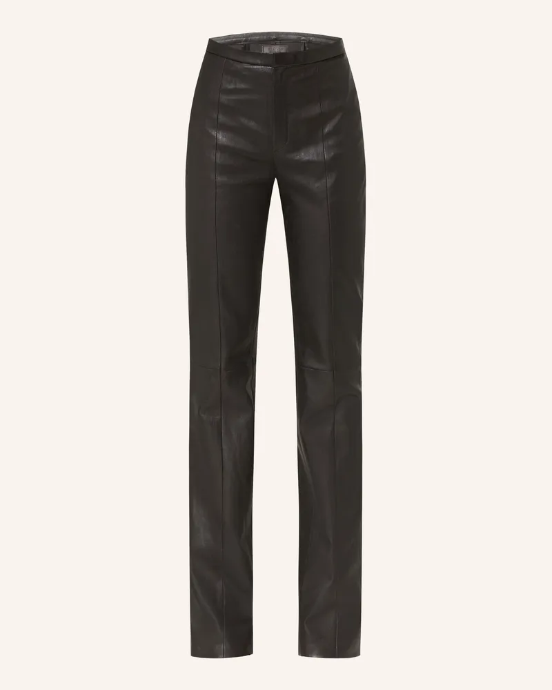Stouls Lederhose Icham schwarz Schwarz