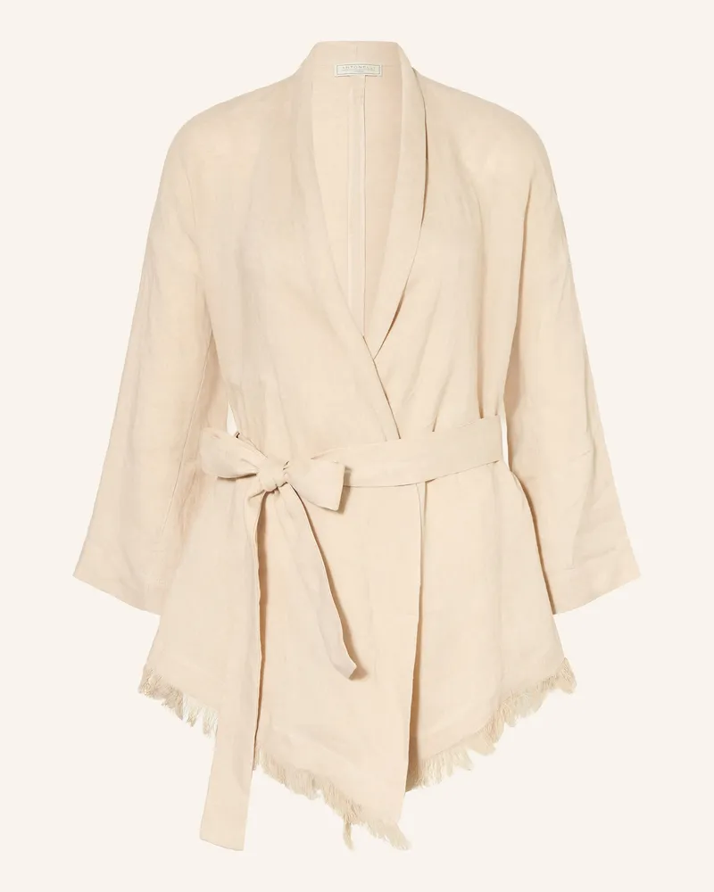 Antonelli Firenze Leinenblazer Katia Mit Fransen beige Beige