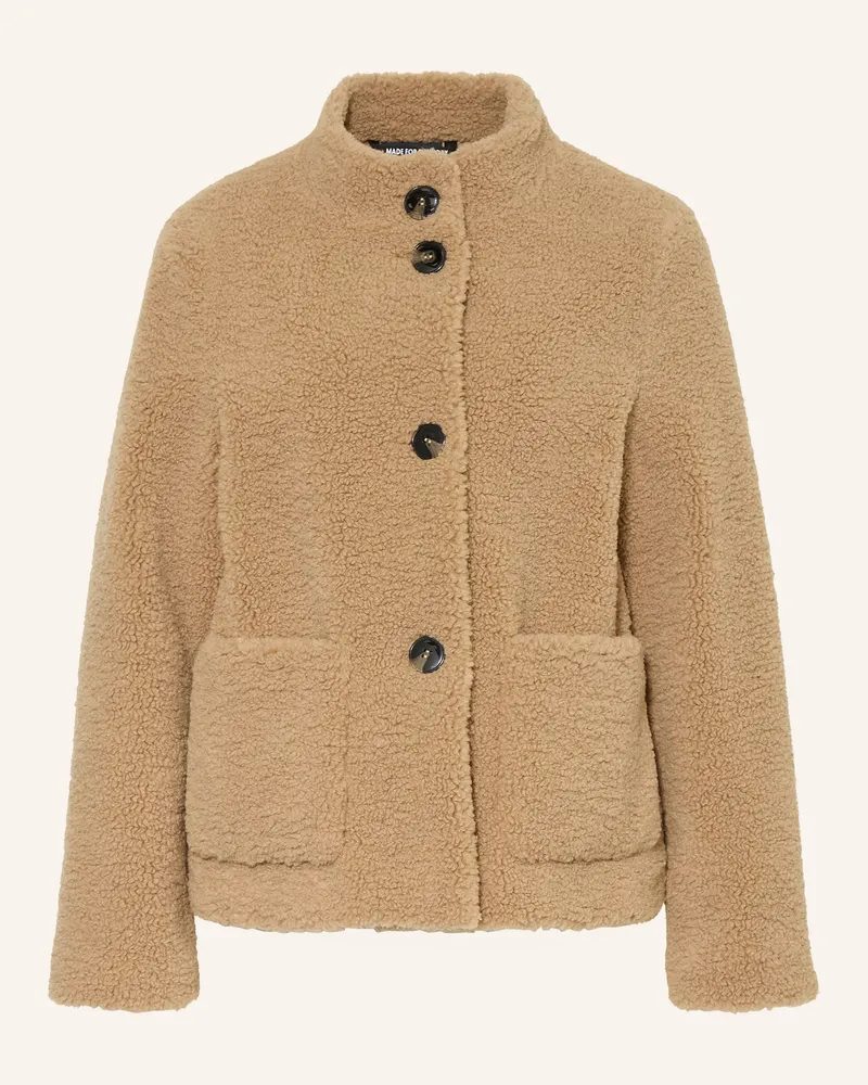 Fuchs Schmitt Teddyfell-Jacke Augsburg braun Cognac