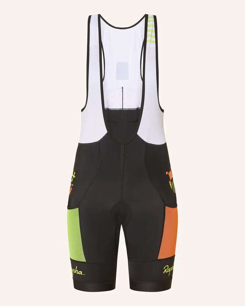 Rapha Radhose AMANI PRO TEAM TRAINING mit Trägern und gepolstertem Einsatz Schwarz