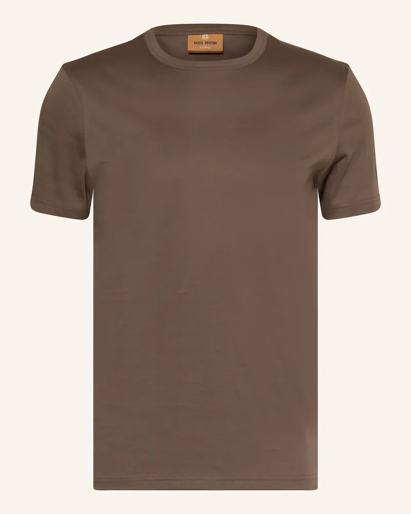 Mos Mosh T-Shirt PERRY CRUNCH Dunkelbraun