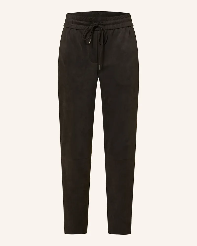 Juvia Hose Im Jogging-Stil In Lederoptik schwarz Schwarz