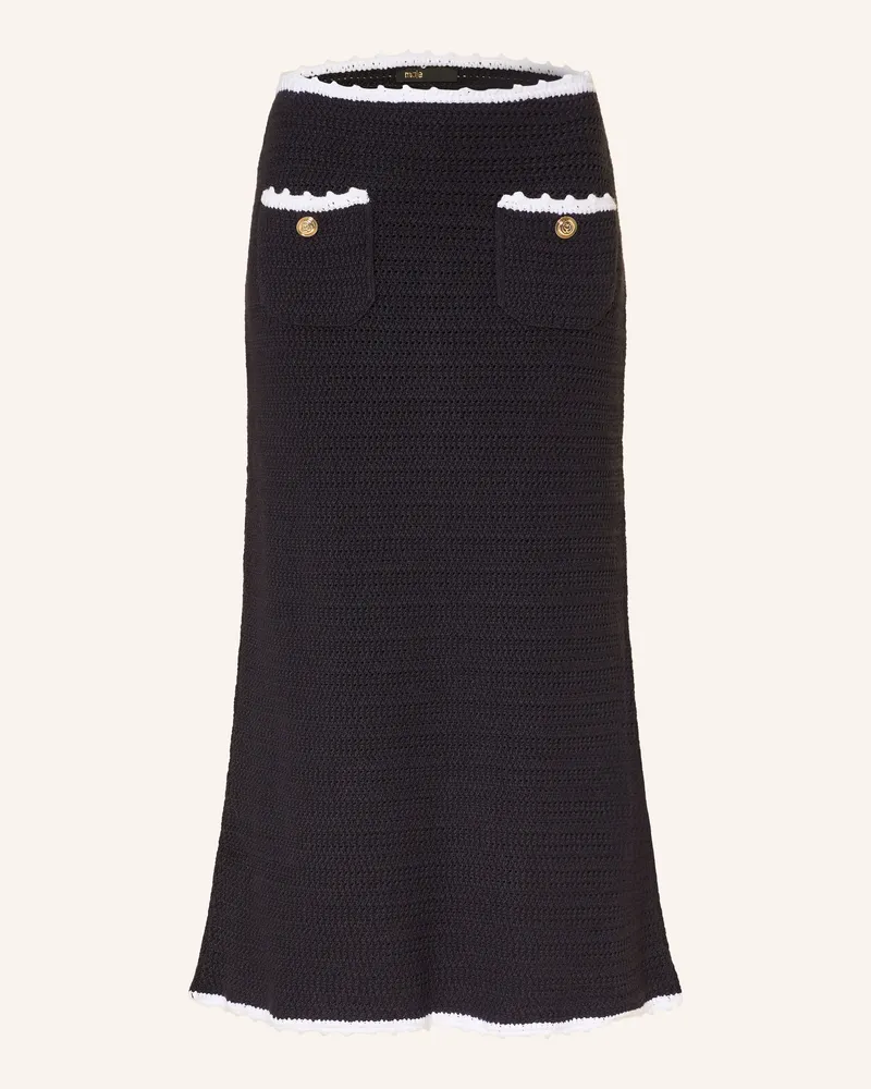 Maje Strickrock blau Schwarz