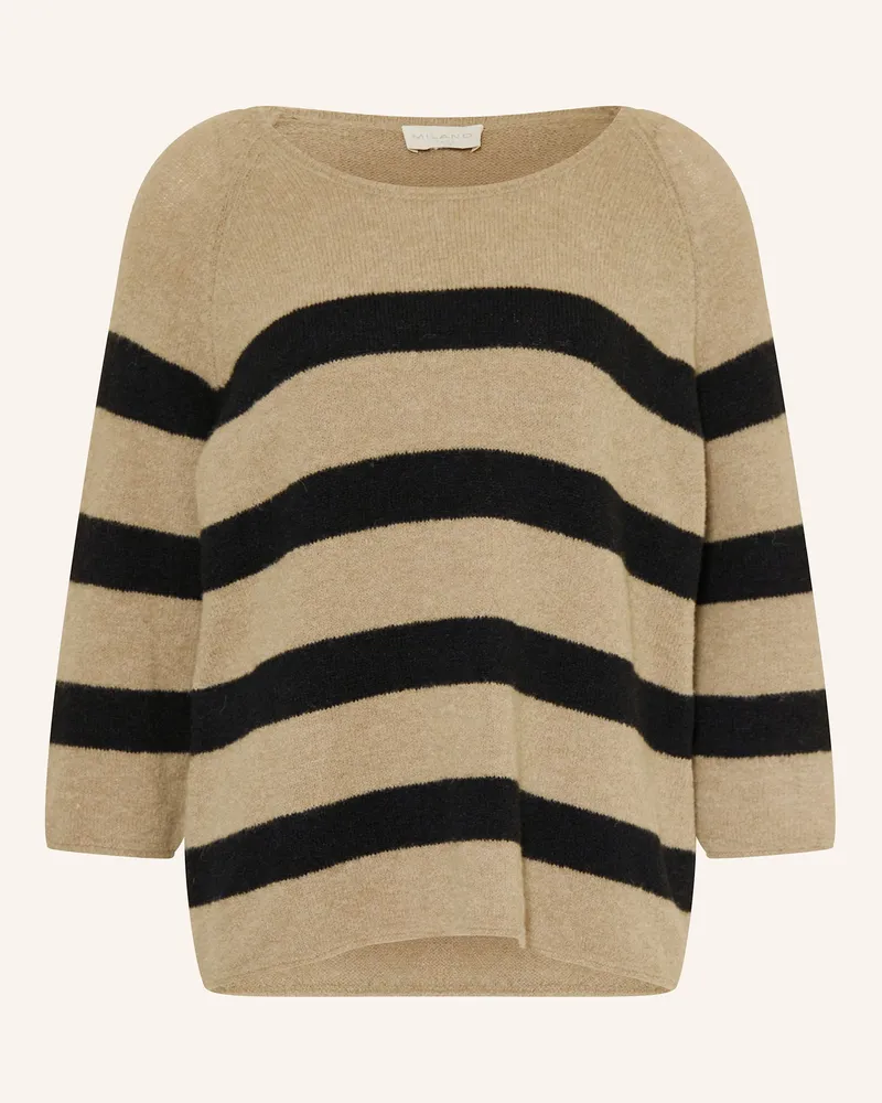 Milano Italy Pullover mit 3/4-Arm Beige