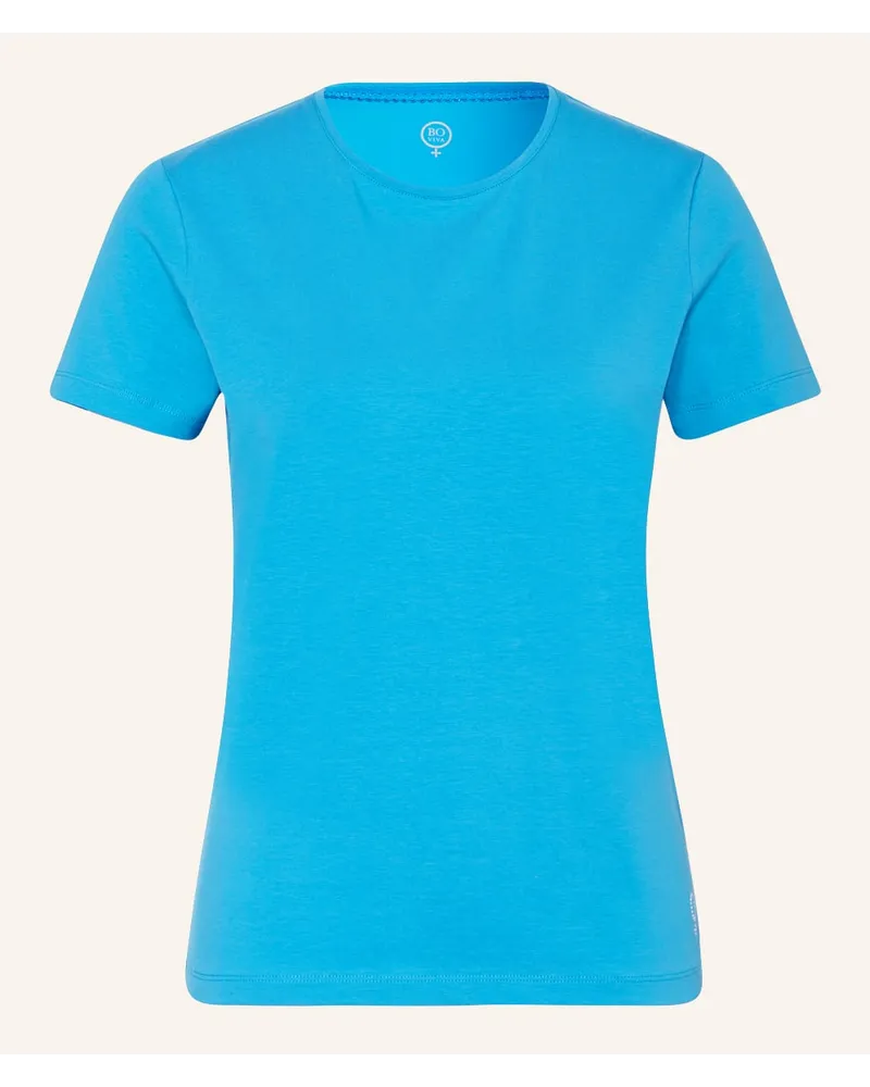 Boviva T-Shirt mit Schmucksteinen Blau