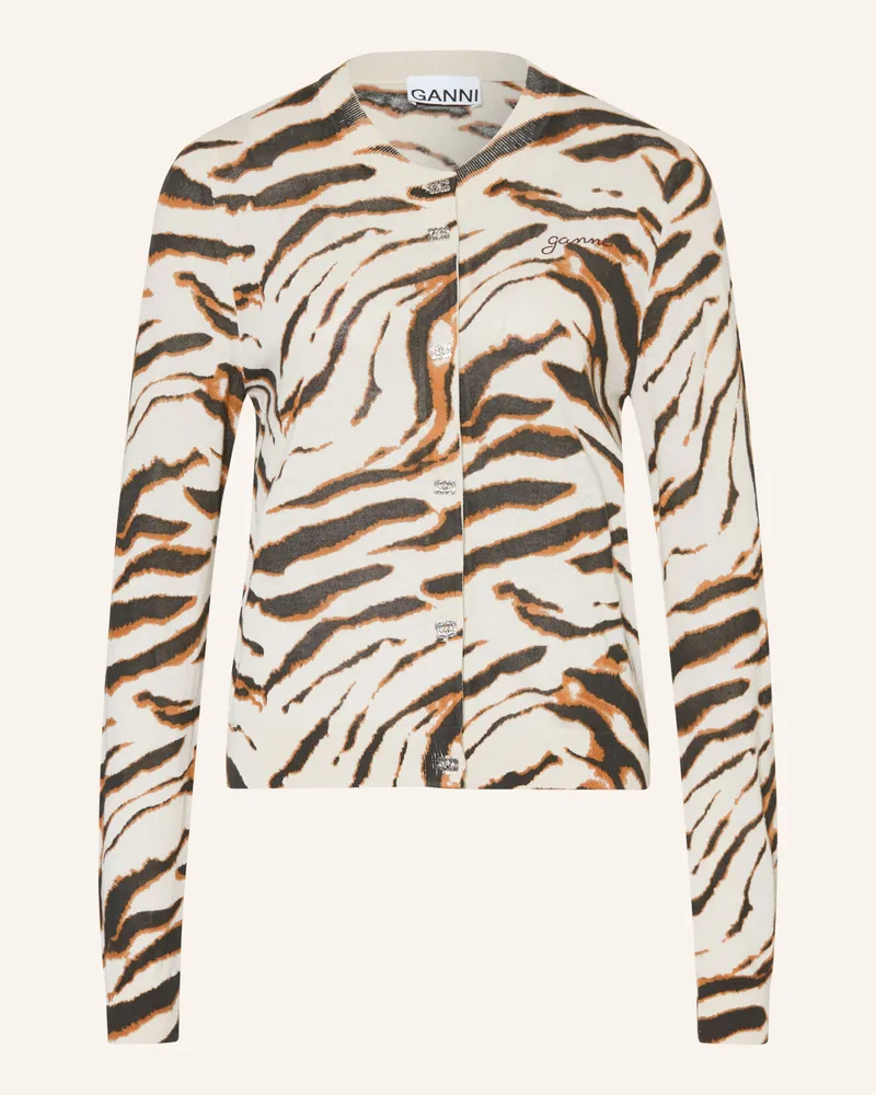 Ganni Strickjacke beige Ecru