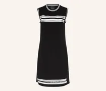 Sweatkleid im Materialmix