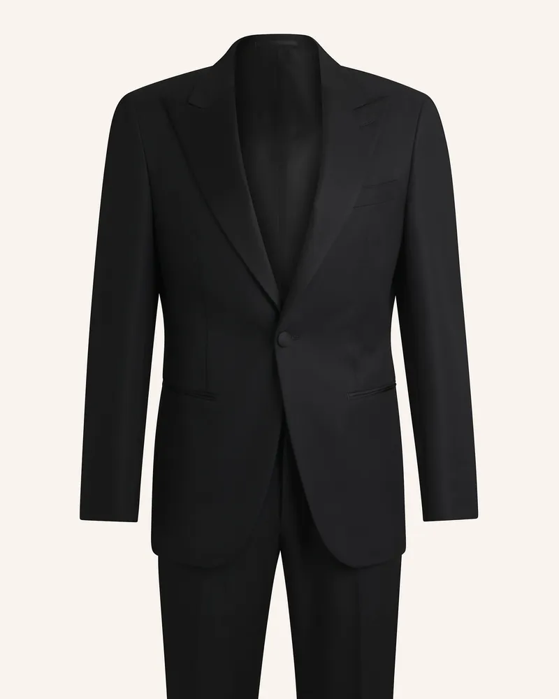 HUGO BOSS Business Anzug L-HARVERS2PCSTUX-254 Slim Fit Schwarz