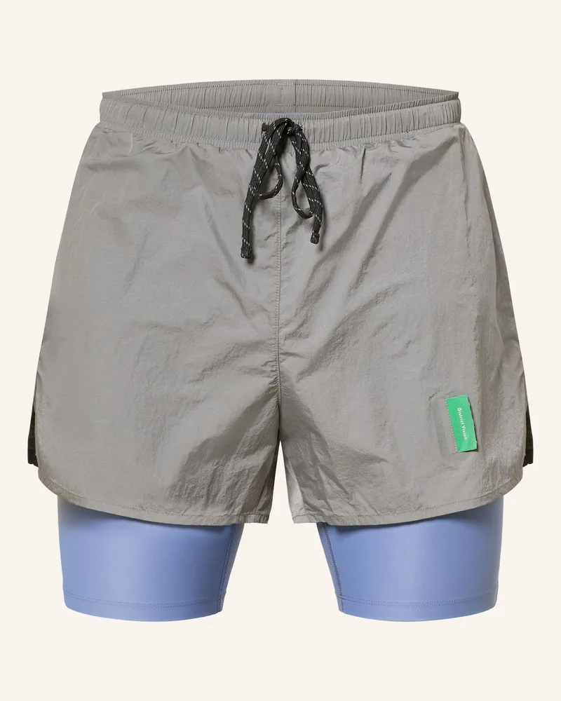 District Vision 2-In-1-Laufshorts grau Grau