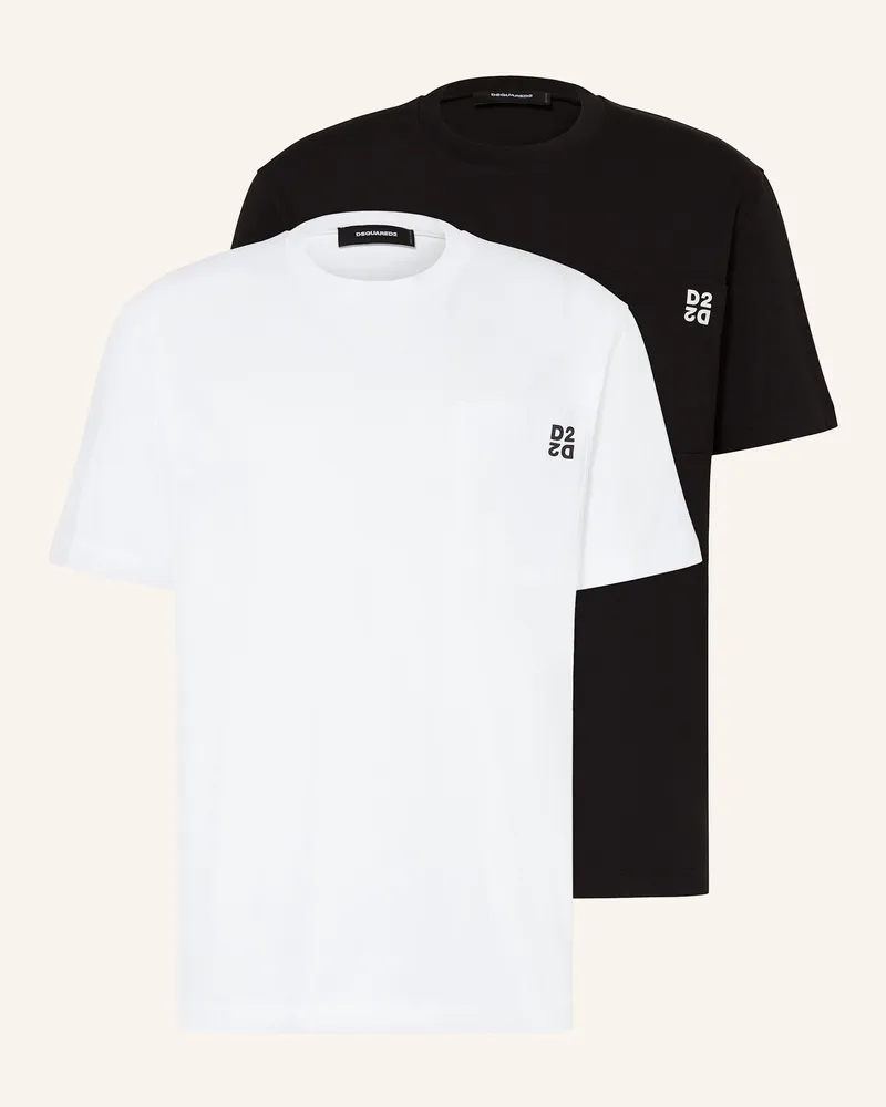 Dsquared2 2er-Pack T-Shirts weiss Weiss
