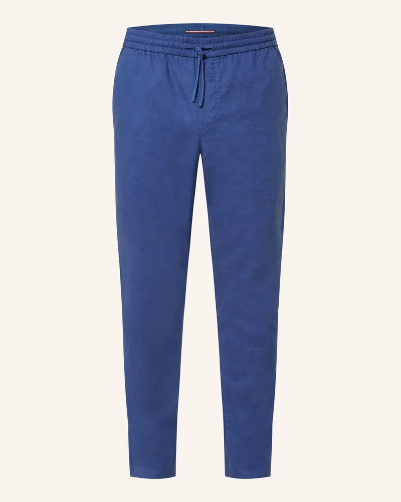 Tommy Hilfiger Leinenhose Harlem Regular Tapered Fit blau Blau
