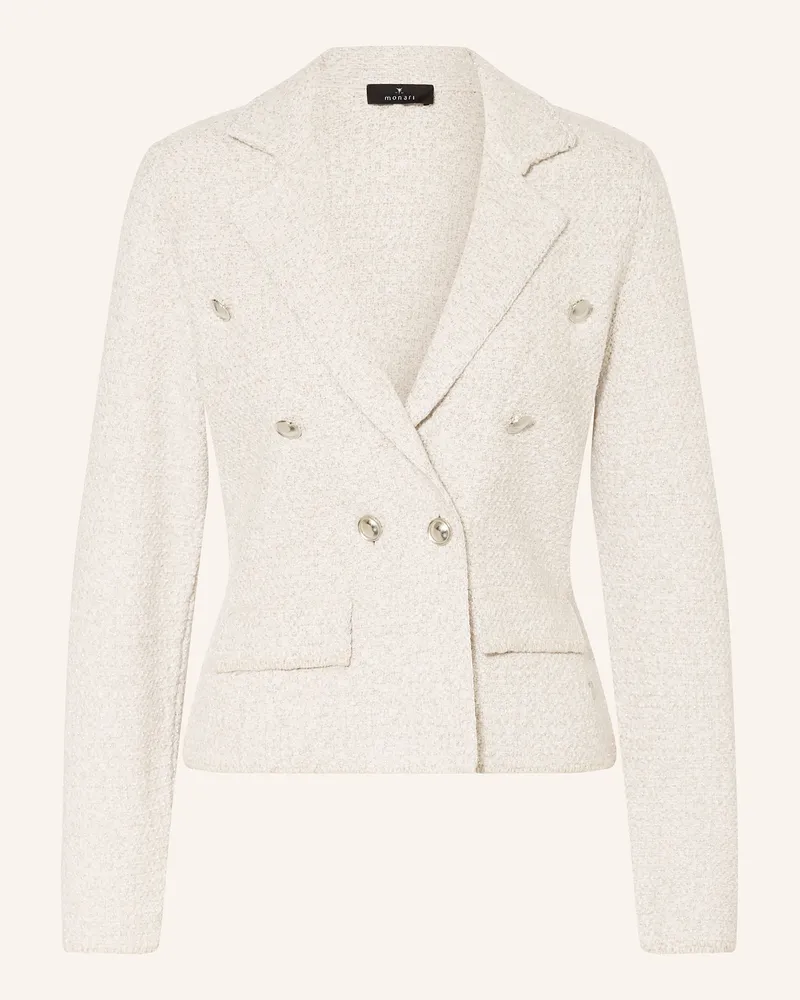 monari Tweed-Jacke mit Glitzergarn Beige