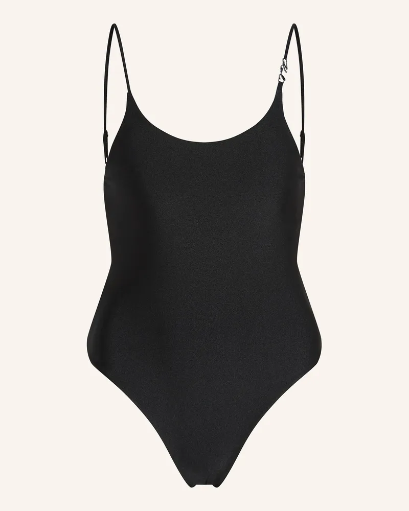 Karl Lagerfeld Badeanzug schwarz Schwarz