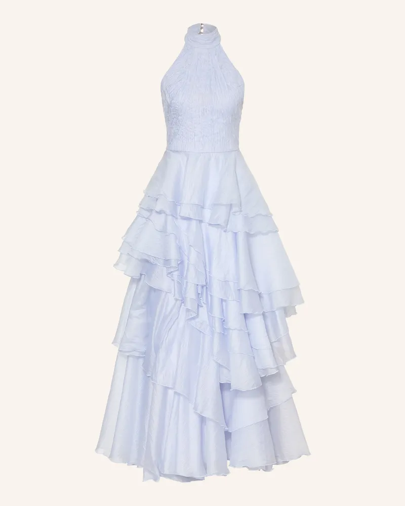 Aje. Abendkleid Fayette Mit Volants blau Hellblau