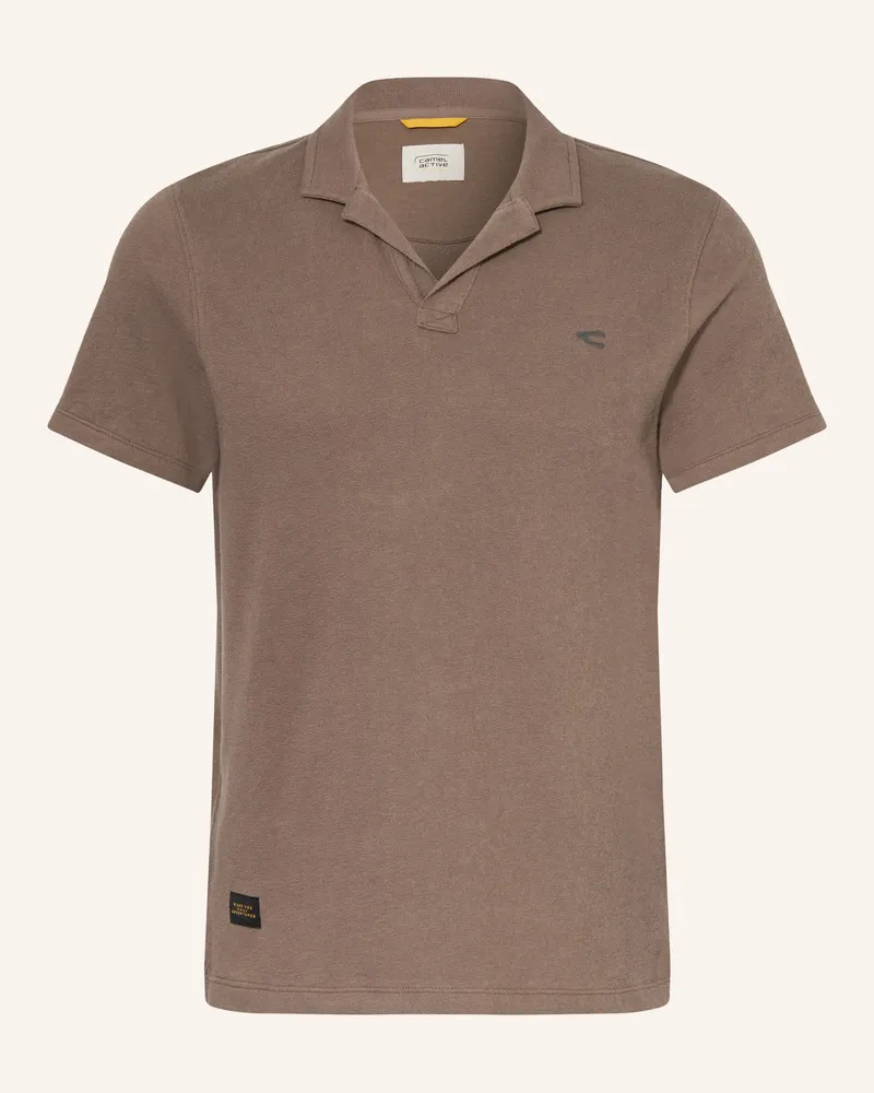 Camel Active Strick-Poloshirt braun Braun