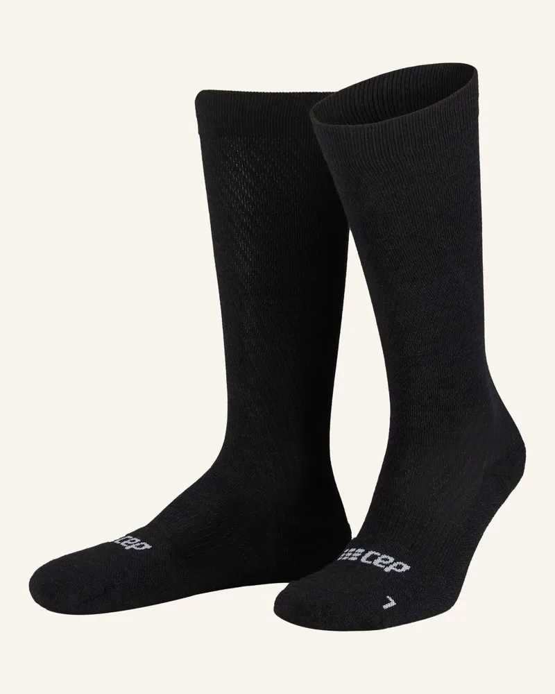 CEP Socken Flight Compression Mit Merinowolle schwarz 301