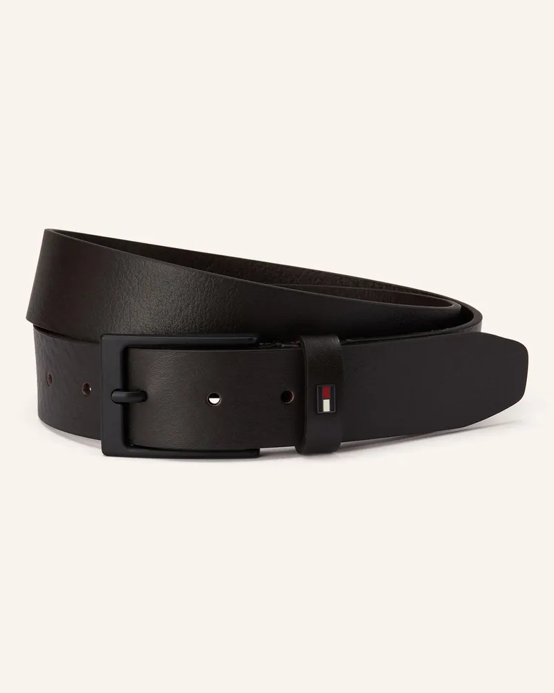 Tommy Hilfiger Ledergürtel LAYTON Dunkelbraun