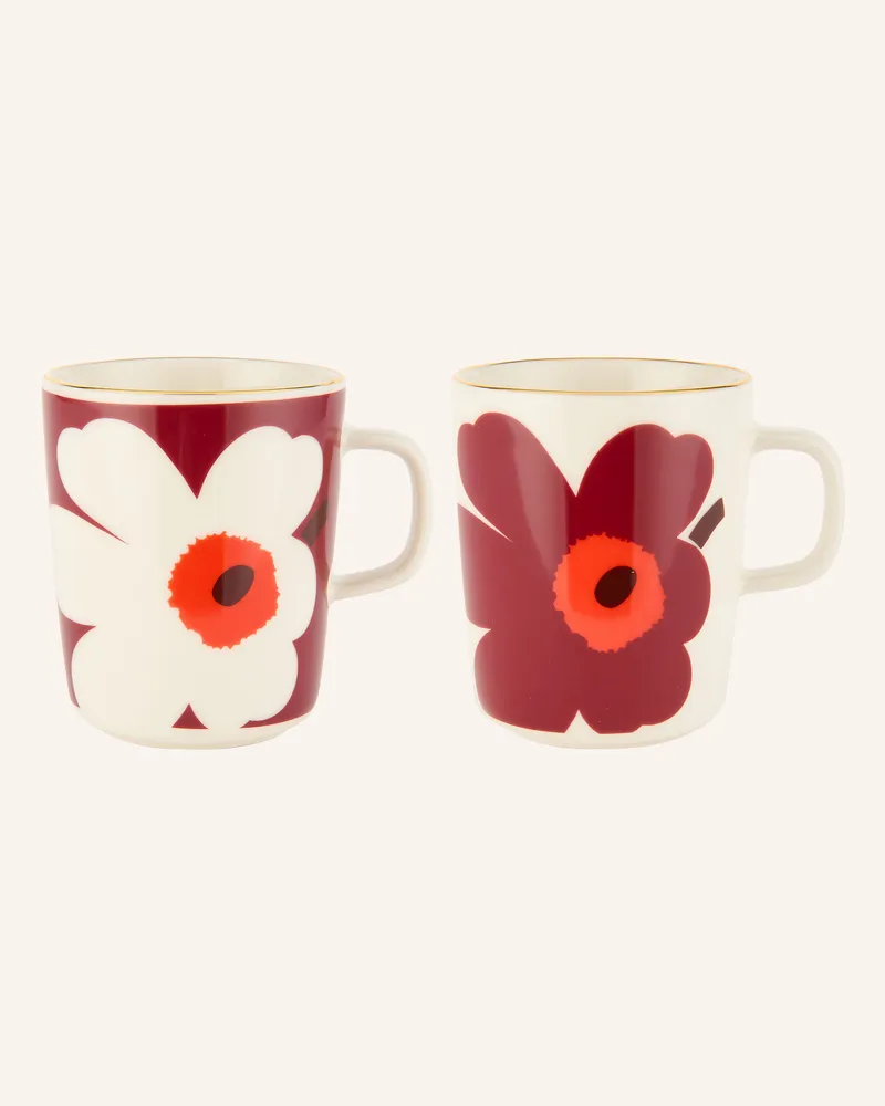 Marimekko 2er-Set Henkelbecher OIVA Weiss