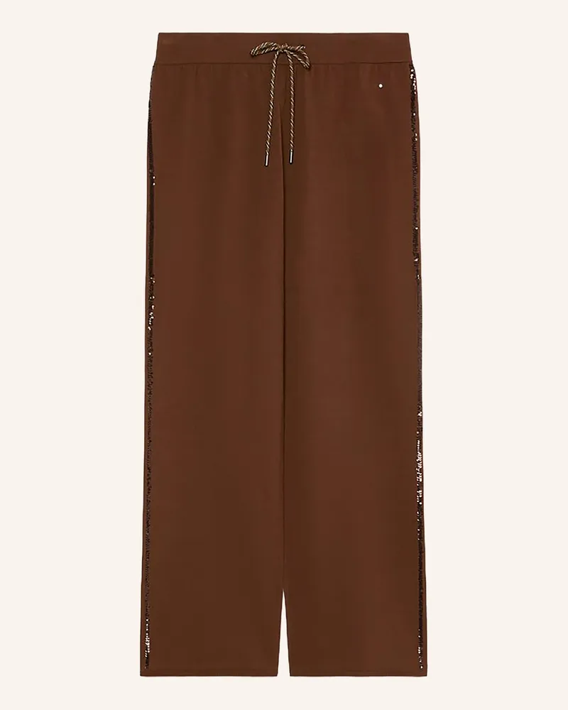 Marina Rinaldi Strickhose Destino Mit Pailletten braun Dunkelbraun
