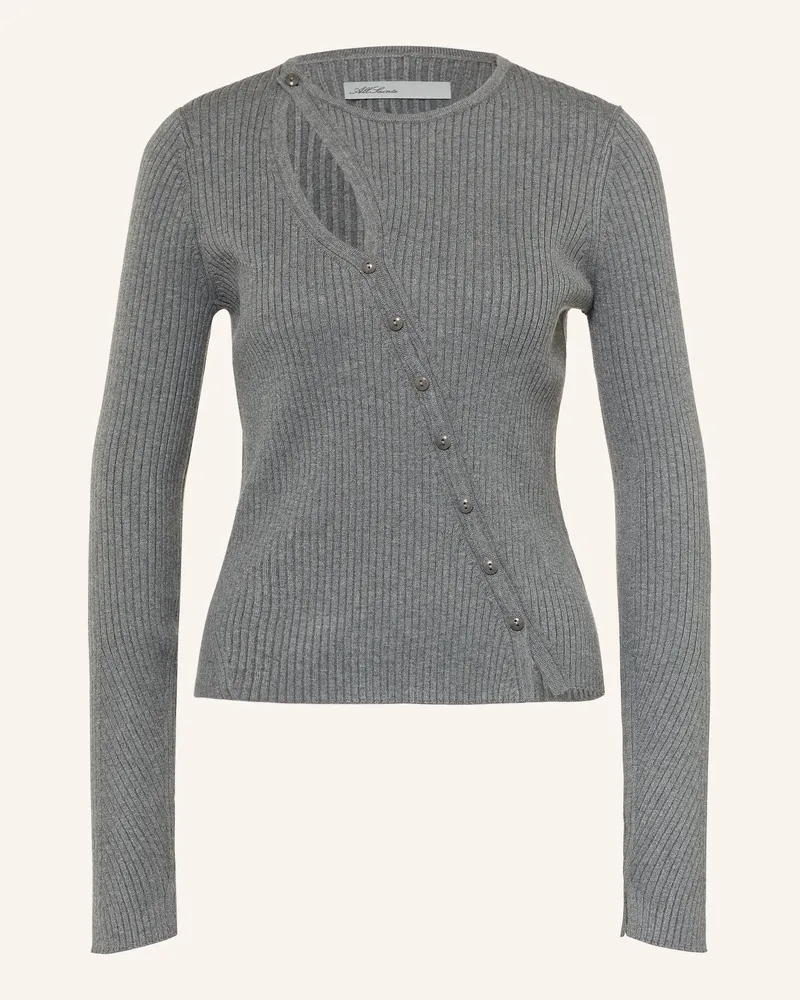 AllSaints Strickjacke Cruz grau Grau